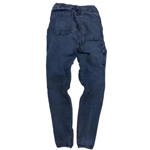 Kill star Black jeans goth tech zipper jogger thrashed punk grunge 24x30 emo - Picture 8 of 8